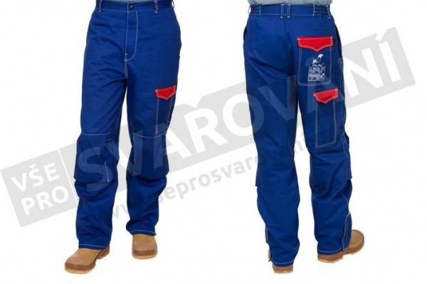 Svářečské bavlněné ohnivzdorné kalhoty (8)