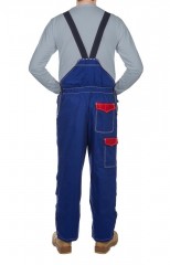 Svářečské bavlněné ohnivzdorné kalhoty s laclem (2)